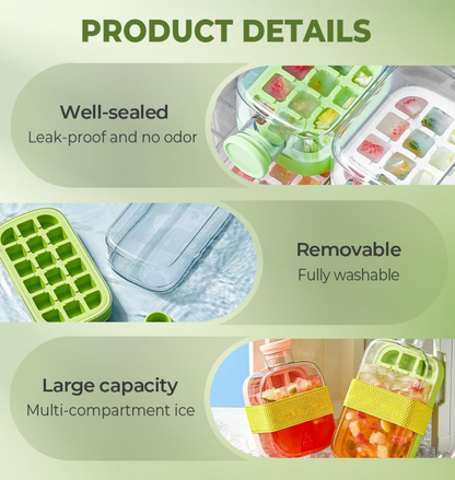 2-in-1 Ice Cube Bottle Mold - Press and Release