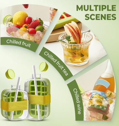 2-in-1 Ice Cube Bottle Mold - Press and Release